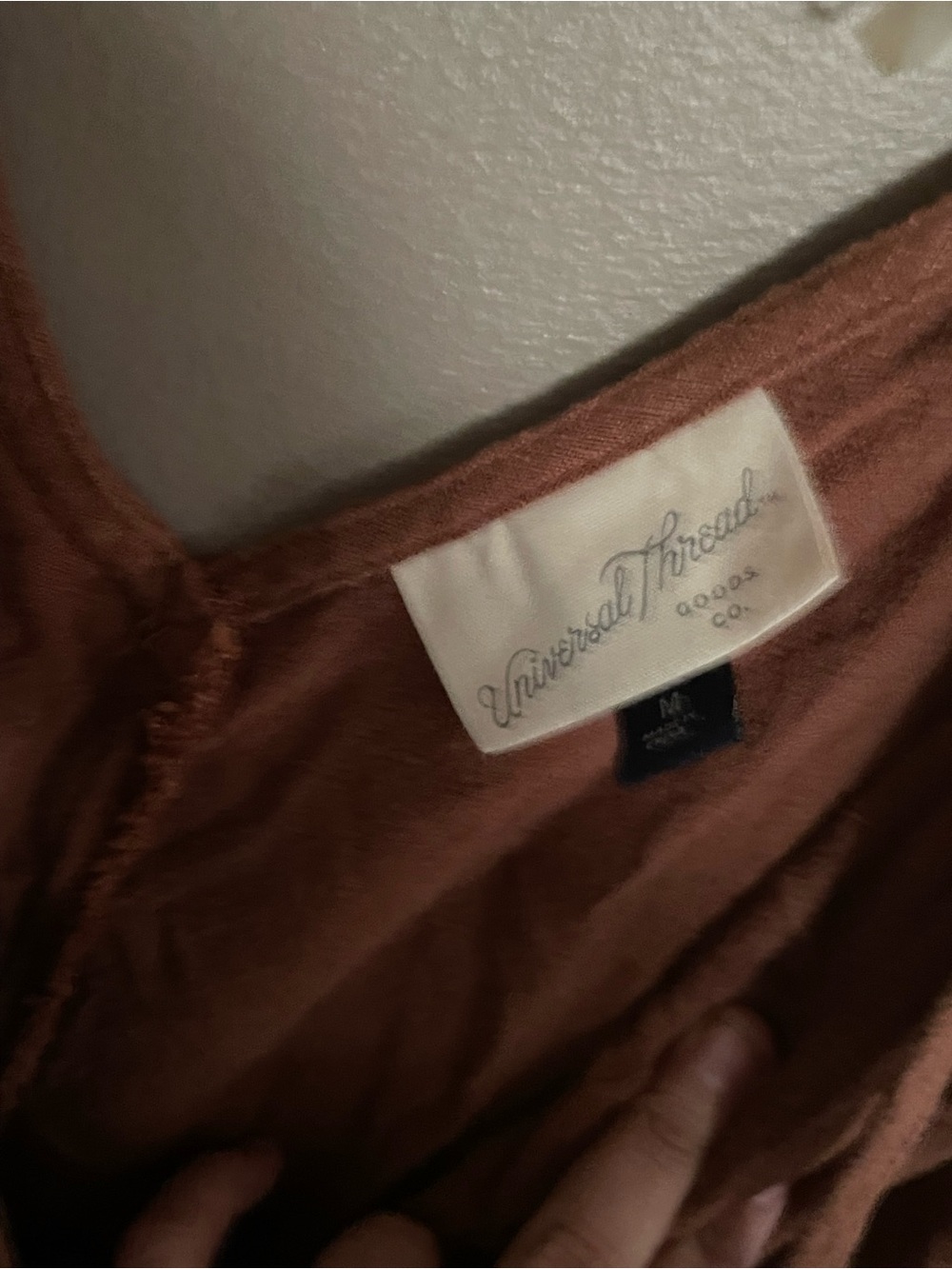 Universal Thread Rust Brown V-Neck Wide-Leg Jumpsuit - Picture 3 of 4